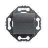Sonnette de porte avec porte-étiquette Gris Alu NORVIKA