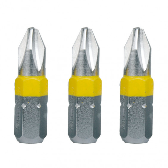 Jeu de 3 Embouts Cruciforme PH2 x25mm FEROCE
