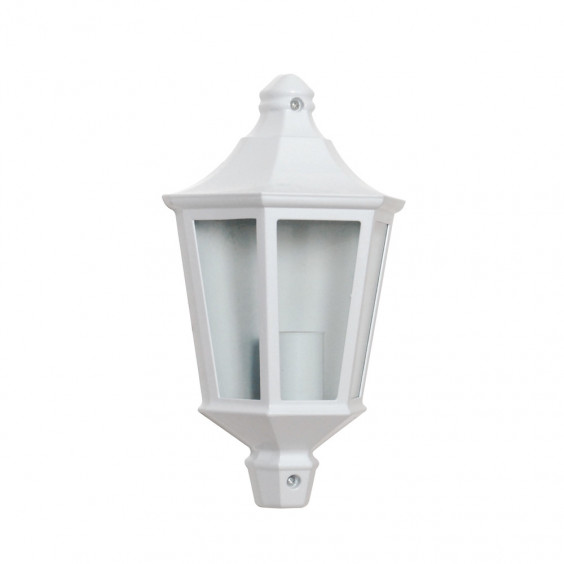 Demi Applique Extérieure 60W E27 Fonte Blanche LOAN