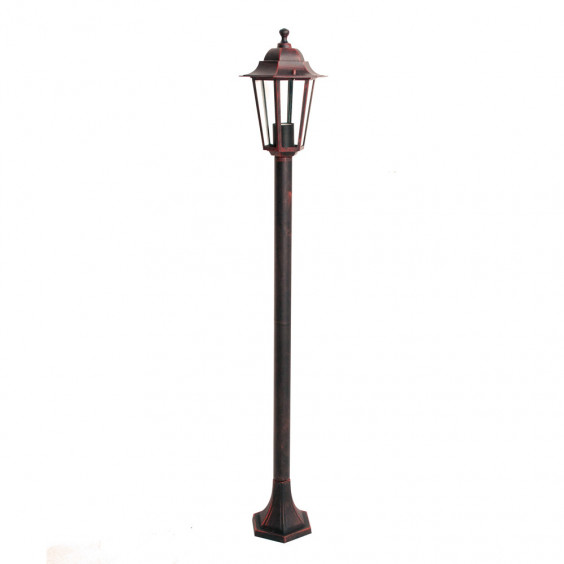 Potelet Lumineux Extérieur 60W max E27 Fonte Rouille LOAN
