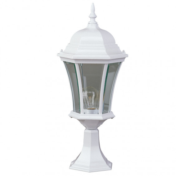 Borne Lumineuse  Extérieure 100W max E27 Fonte Blanche ADELA