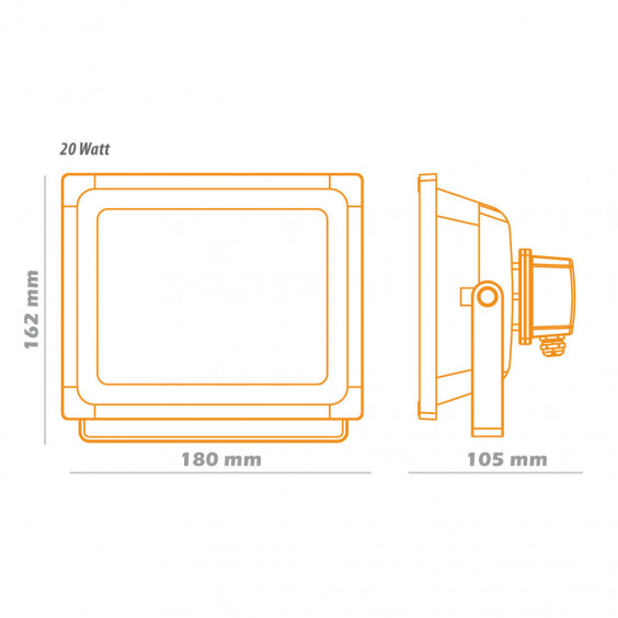 Projecteur LED COB Extérieur 20W WOLTZ