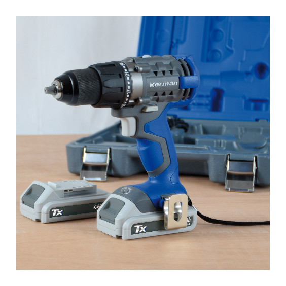 Perceuse sans fil 18V 2,6Ah Li-ion 4 Pôles + 2 batteries + chargeur
