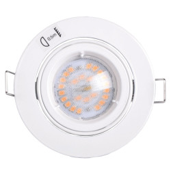 Spot encastré orientable rond blanc