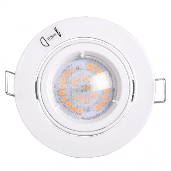 Spot encastré orientable rond blanc