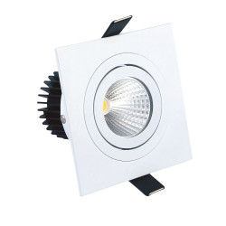 Spot à encastrer LED COB 9W orientable blanc