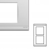 Plaque Double Verticale Entraxe 57mm Blanc NORVIKA
