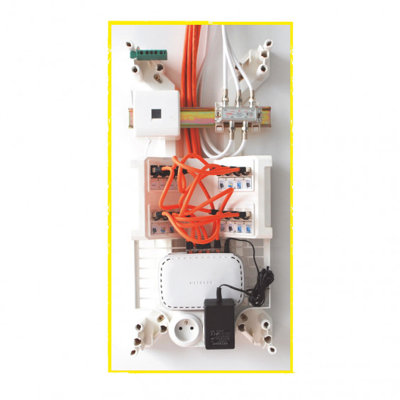 Coffret de communication TEL/TV/ ADSL – grade 1 – 12 connecteurs RJ45 OHMTEC