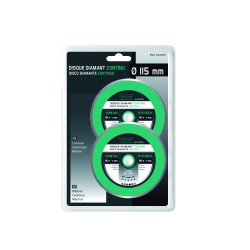 Jeu de 2 disques diamant continu 115mm