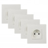 Lot de 5 prises 2P+T