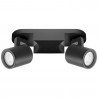 spot double noir 8w gu10 sans ampoule