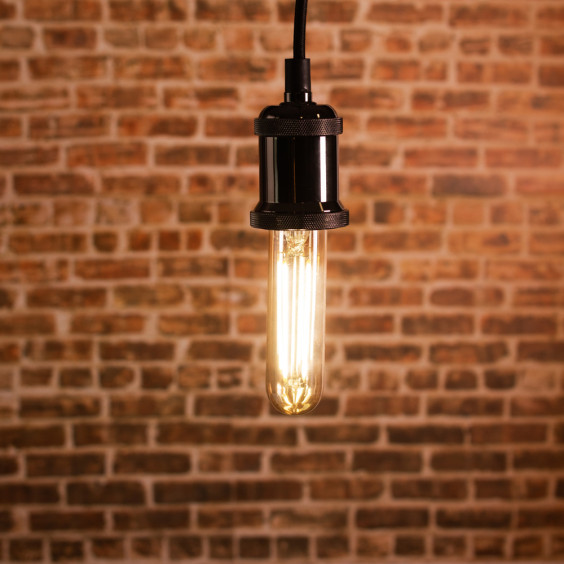 Ampoules LED Tube à filaments E27 2W blanc chaud - Verre transparent - variable