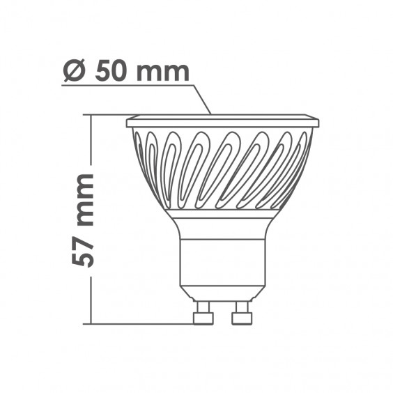 Ampoule LED GU10 7W blanc chaud - variable
