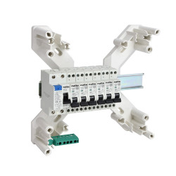 Tableau &eacute;lectrique pr&eacute;-&eacute;quip&eacute; NALTO 1 rang&eacute;e 1 ID + 6 disjoncteurs