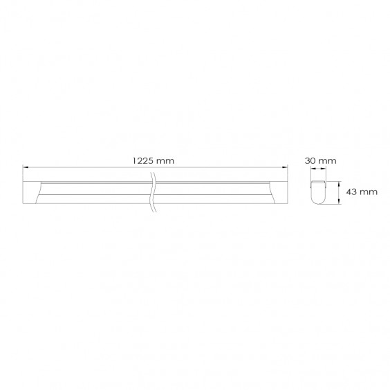 Reglette LED 120cm 18W 4000K IP20 CREALYS