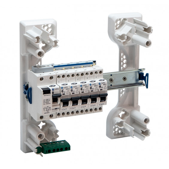 Tableau Électrique Pré Câblé 1 rangée NF 1 ID 40A + 5 Disjoncteurs NALTO 