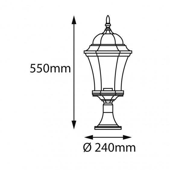 Borne Extérieur E27 max 100W blanc - ADELA