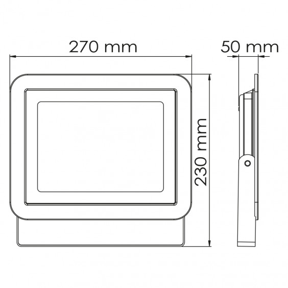 Projecteur LED Extérieur Extra Plat 100W CREALYS