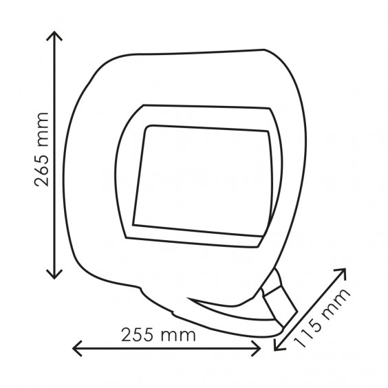Projecteur LED Extérieur noir 30W WOLTZ