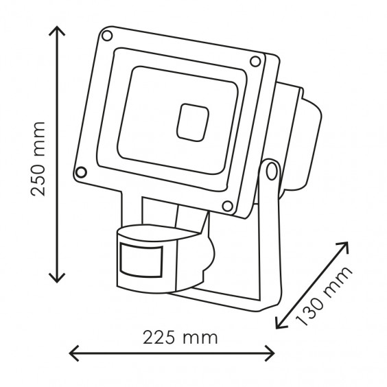 Projecteur LED COB Extérieur 30W avec Détecteur de présence