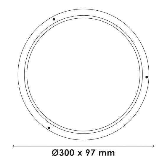 Hublot LED Extérieur Rond 15W 4500K IP65 Blanc WOLTZ