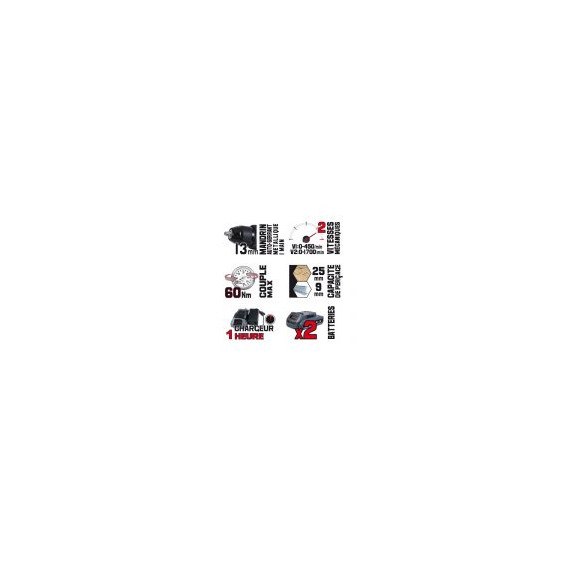Perceuse sans fil Li-ion 14,4V + Niveau Laser en croix Offert KORMAN