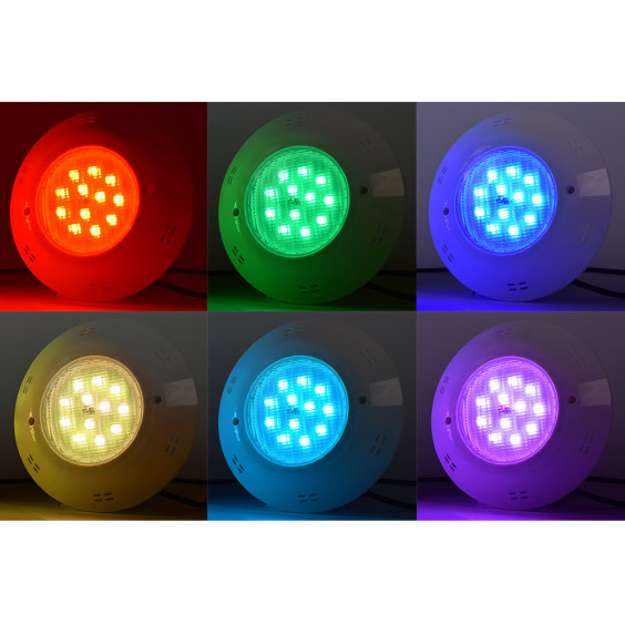 Projecteur Piscine LED 12W en saillie IP68 + Télécommande CREALYS