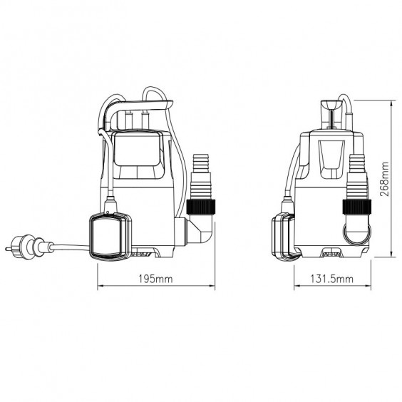 Pompe submersible eaux claires 250W