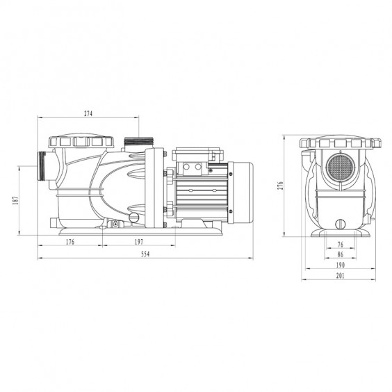 Pompe filtration piscine 900W