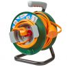 Enrouleur Jardin 25m Câble Orange 3G 1,5mm2 Avec Disjoncteur Thermique Avec Clapet Protection NALTO