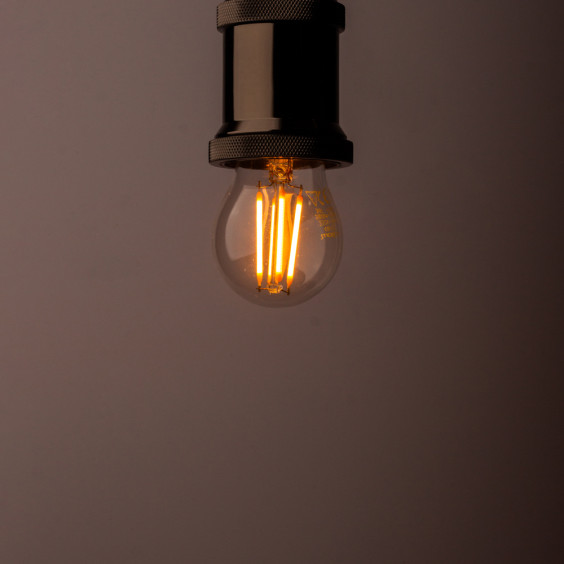 Ampoules LED à filaments E27 4W blanc chaud - Verre transparent - variable