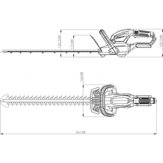 Taille Haie Sans Fil 550mm 18V Li-ion Korman Garden