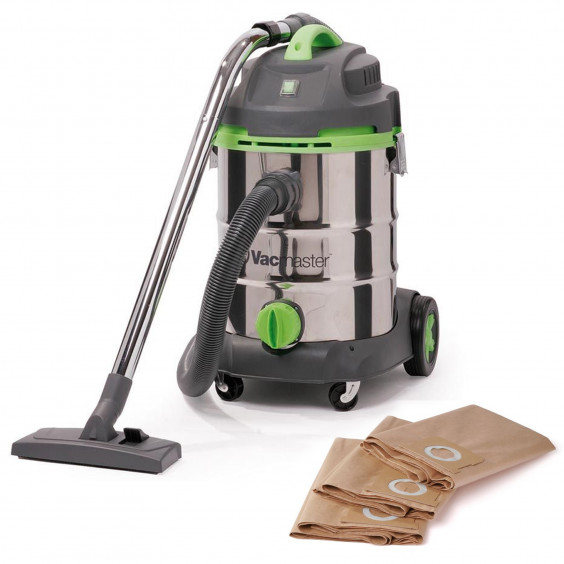 Aspirateur Eau Air 30L 1600W + Lot de 3 Sacs à poussières