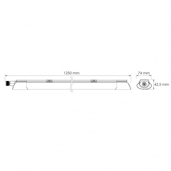 Reglette LED Etanche 120cm 36W  4000K IP65 CREALYS