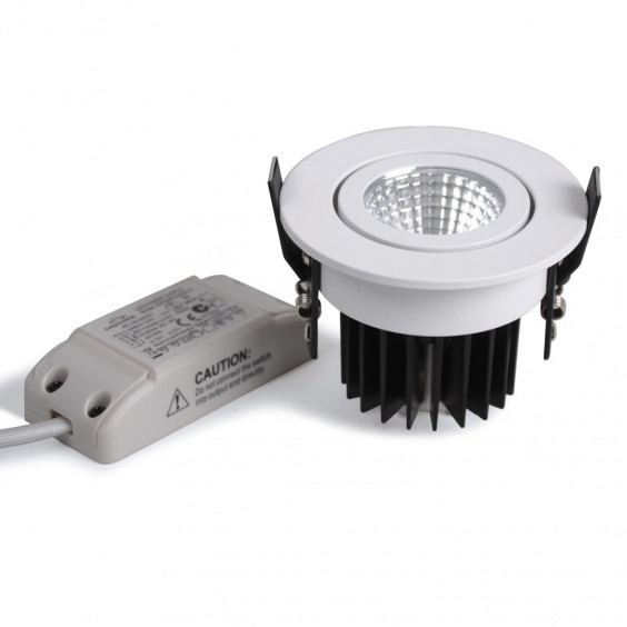 Lot de 3 spots à encastrer LED COB 9W orientable blanc
