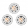 Lot de 3 spots à encastrer LED COB 9W orientable blanc