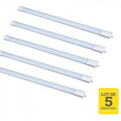 Lot de 5 Réglettes LED Etanche 150cm 50W SMD IP65 WOLTZ