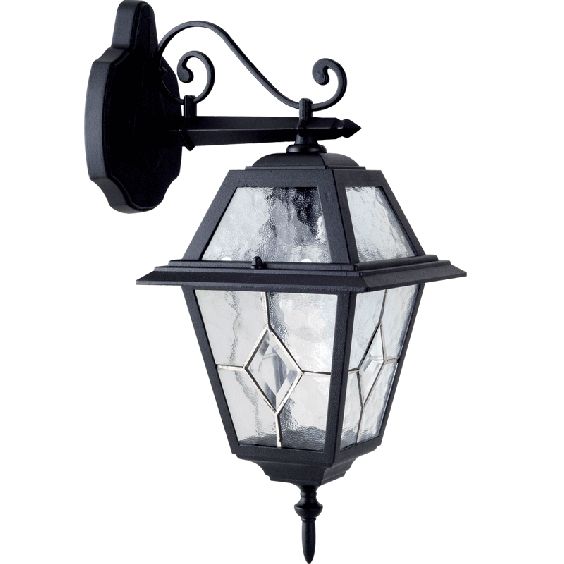Applique Extérieure Descendante 100W E27 Fonte Noire