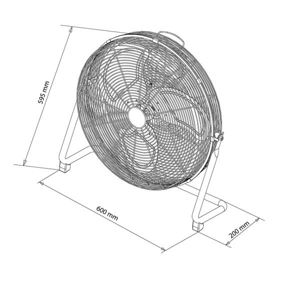 Ventilateur de sol 120W ATENZA