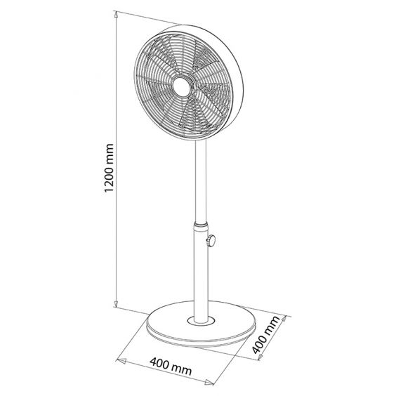 Ventilateur sur pied 50W ATENZA