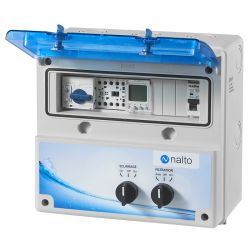 Coffret Electrique Piscine Filtration - Horloge &Eacute;lectronique - 1 Circuit Eclairage 100W - NALTO