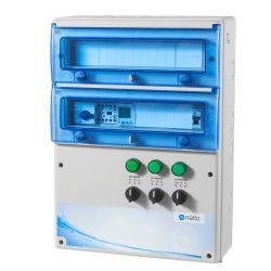 Coffret Electrique Piscine Filtration - Horloge Électronique - 2 Circuits Eclairage 100W - NALTO