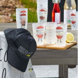 1 Casquette + Pack de 3 Gobelets Réutilisables 25cl Bricolage Direct