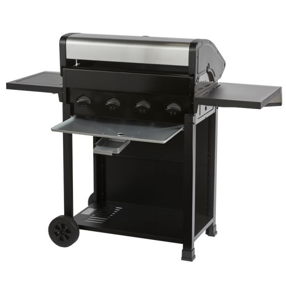 Barbecue Gaz ROSTER 5 Brûleurs dont 1 Latéral - 17.2 KW 1/2 Gril - 1/2 Plancha