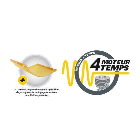 Plaque Vibrante de Compactage 163cc 550X370mm KORMAN