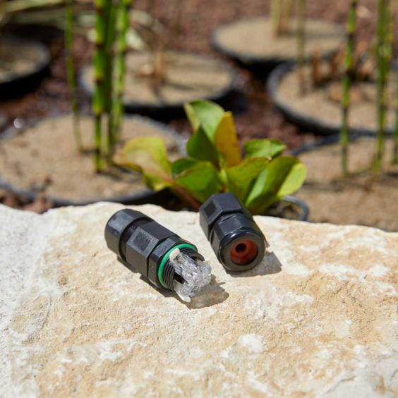 Lots de 10 Connecteurs étanches droits - IP68 borne auto noir 3 fils Ø0.75 à 2.5mm NALTO
