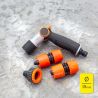 Kit Arrosage : Pistolet 3 jets + 2xRaccords Rapides 15mm + 1x Nez de Robinet KRISALYS