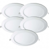 Lot de 5 Spots compact downlight LED 18W blanc neutre
