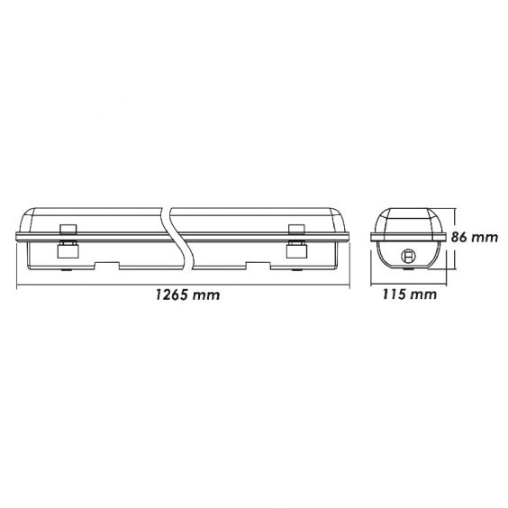 Réglette Fluo Etanche 120 cm 2x36W