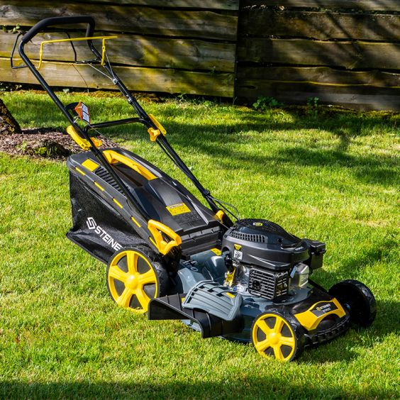 Tondeuse Thermique Tractée 4 en 1 51 cm Mulching 5CV 170cm³ STEINER